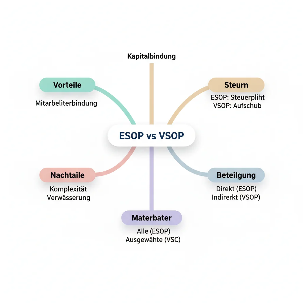 In the center, you see the two models branching out in different directions. Each branch shows the specific benefits and features, so you can quickly grasp what defines each model and how they differ.